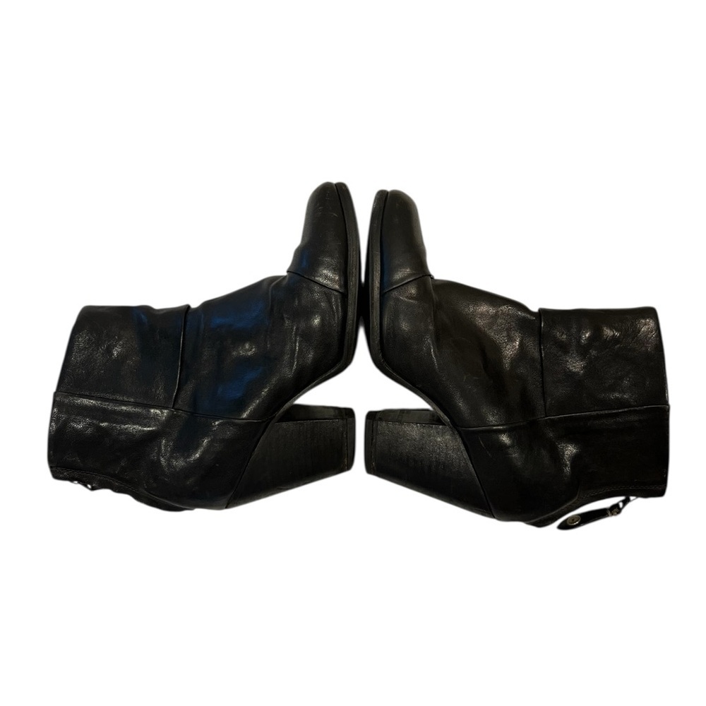 RAG & BONE Leather Moto Boot Newbury Bootie Black Size 37 - Picture 5 of 13